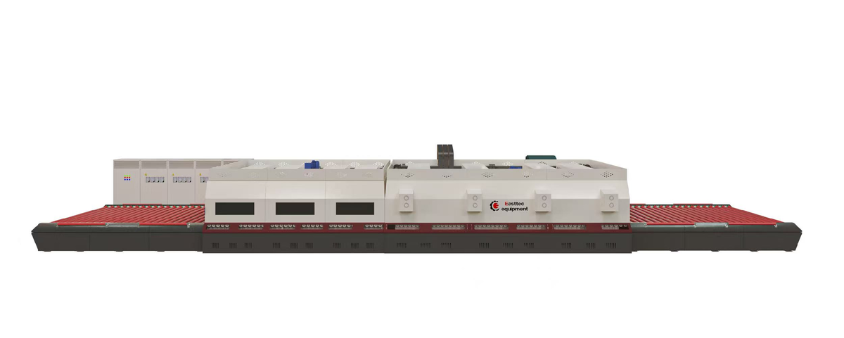 Пример печи для плоского стекла от  LUOYANG EASTTEC GLASS AUTOMATION EQUIPMENT