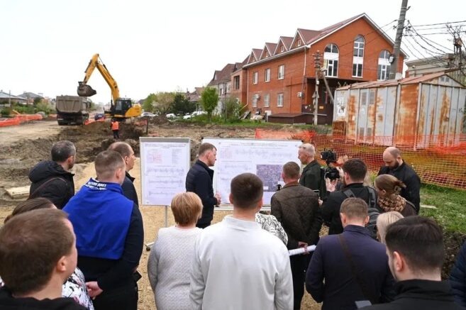 Во время реконструкции улицы Есенина в Краснодаре дорожники столкнулись с проблемами