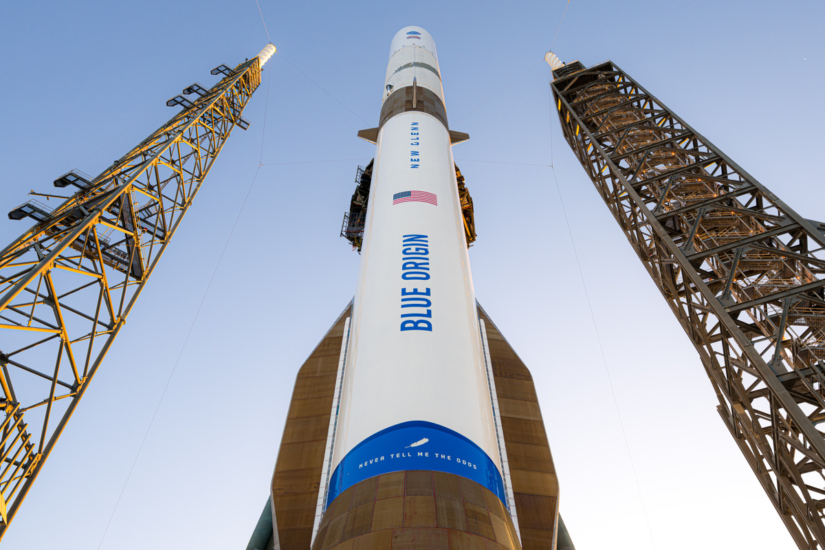 New Glenn на стартовом комплексе. Credit: Blue Origin.