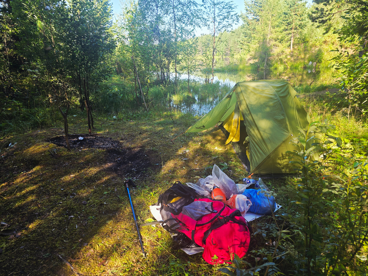 Место ночевки на реке