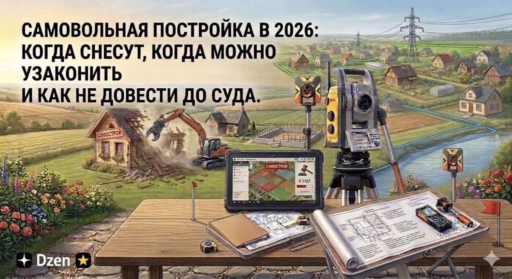 Самовольная постройка — это объект, возведённый без разрешения, на чужой земле или с нарушением норм. В 2026 году узаконить её можно через суд, но есть условия — участок должен быть в вашей собственности, объект — безопасен и не нарушать права соседей. Если вы пропустили сроки или нарушили правила грубо — дом снесут за ваш счёт. Штраф — до 50 тыс. рублей. Судебная практика стала лояльнее, даже отсутствие разрешения на строительство само по себе больше не основание для сноса. Но есть категории объектов, которые спасти невозможно.
