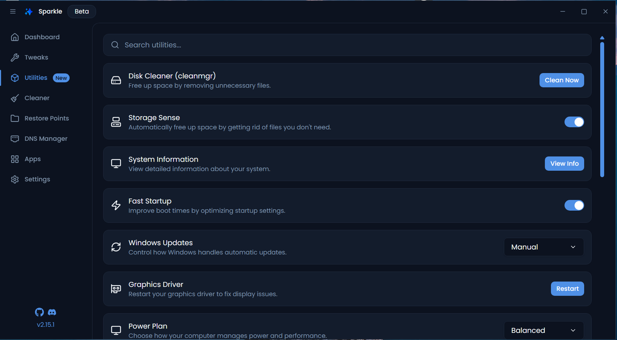 Встроенные утилиты обслуживания системы