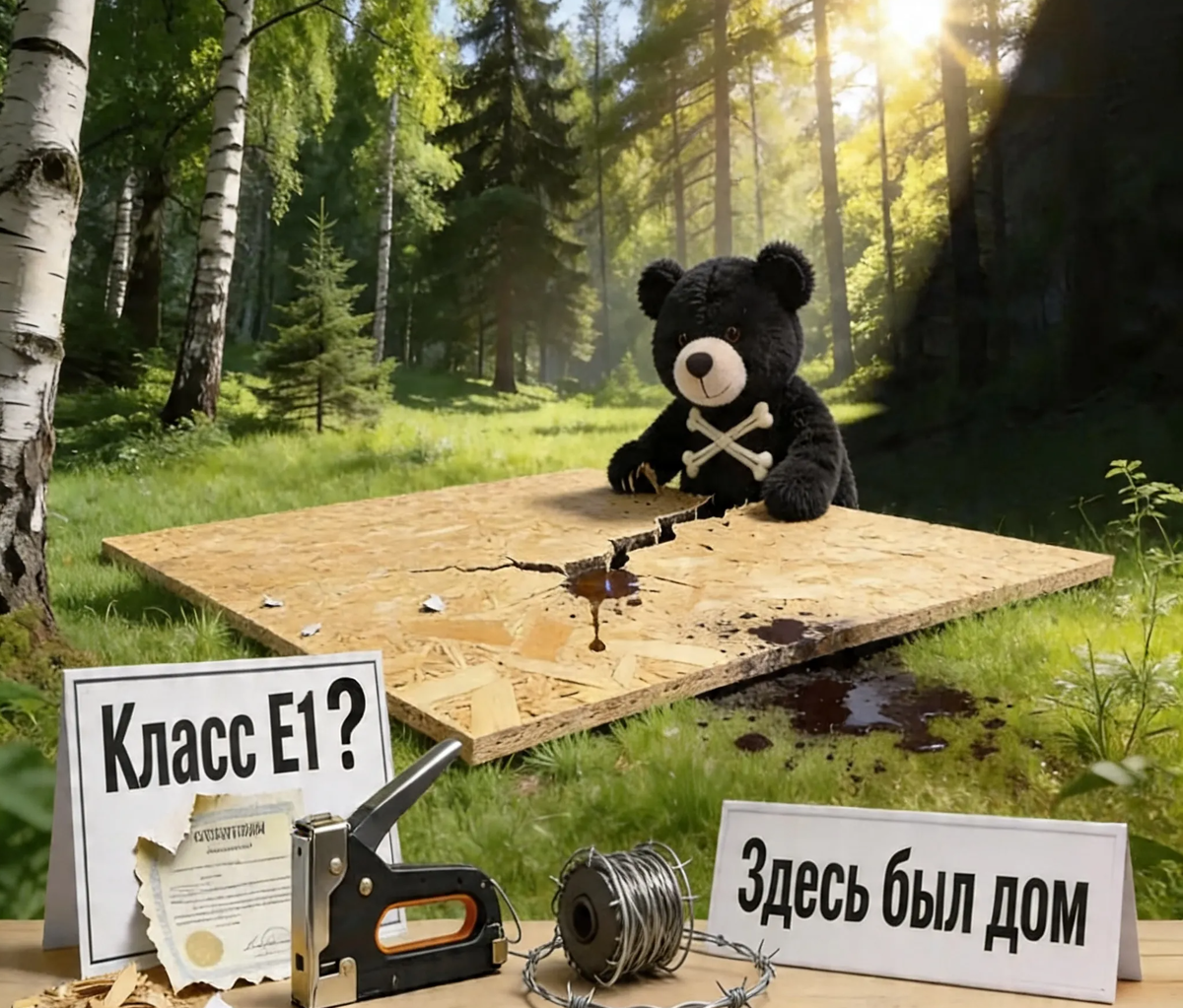 «Экологичная OSB», «класс Е1», «европейский стандарт» — а на деле химия, от которой голова болит. Как не купить кота в мешке и выбрать безопасную плиту — чек-лист в статье 🔍