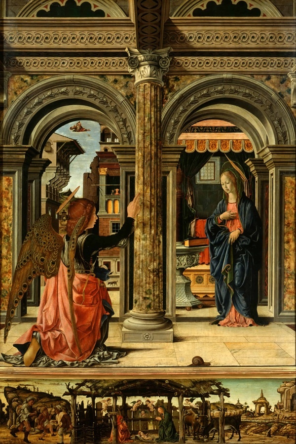 Франческо дель Косса. Благовещение. 1470–1472. Дерево, темпера.
