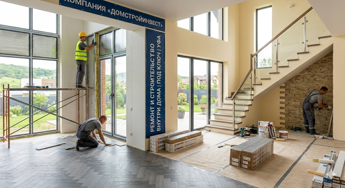 Компания «ДомСтройИнвест» из Уфы - ремонт квартир и домов под ключ