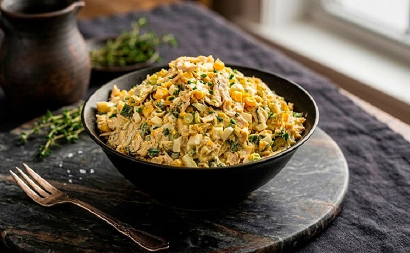 Необыкновенно сытный куриный салат: раскрываем новый вкус привычного блюда