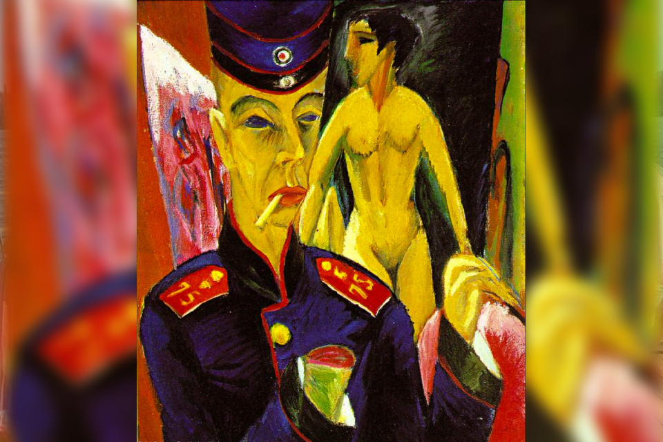 Эрнст Людвиг Кирхнер, «Автопортрет в образе солдата», 1915 