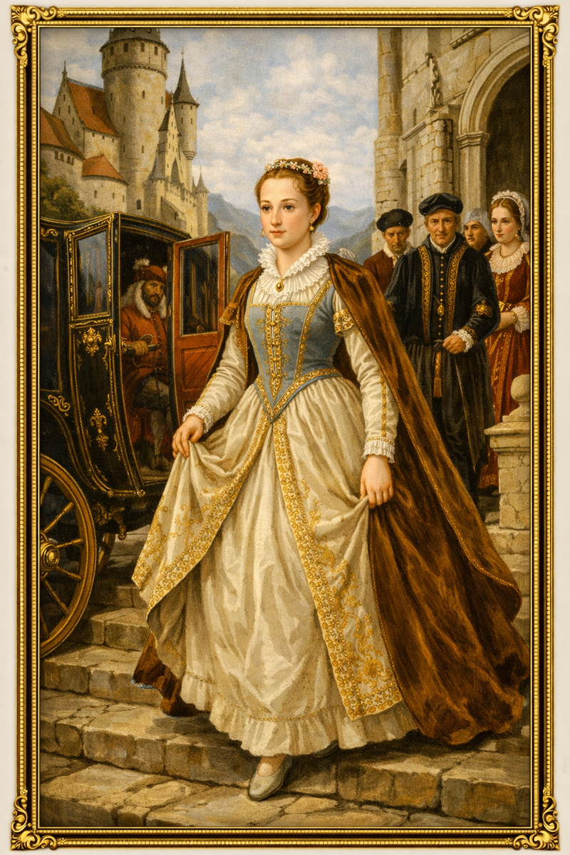 Анна Катерина прибывает в Тироль. Создано ИИ