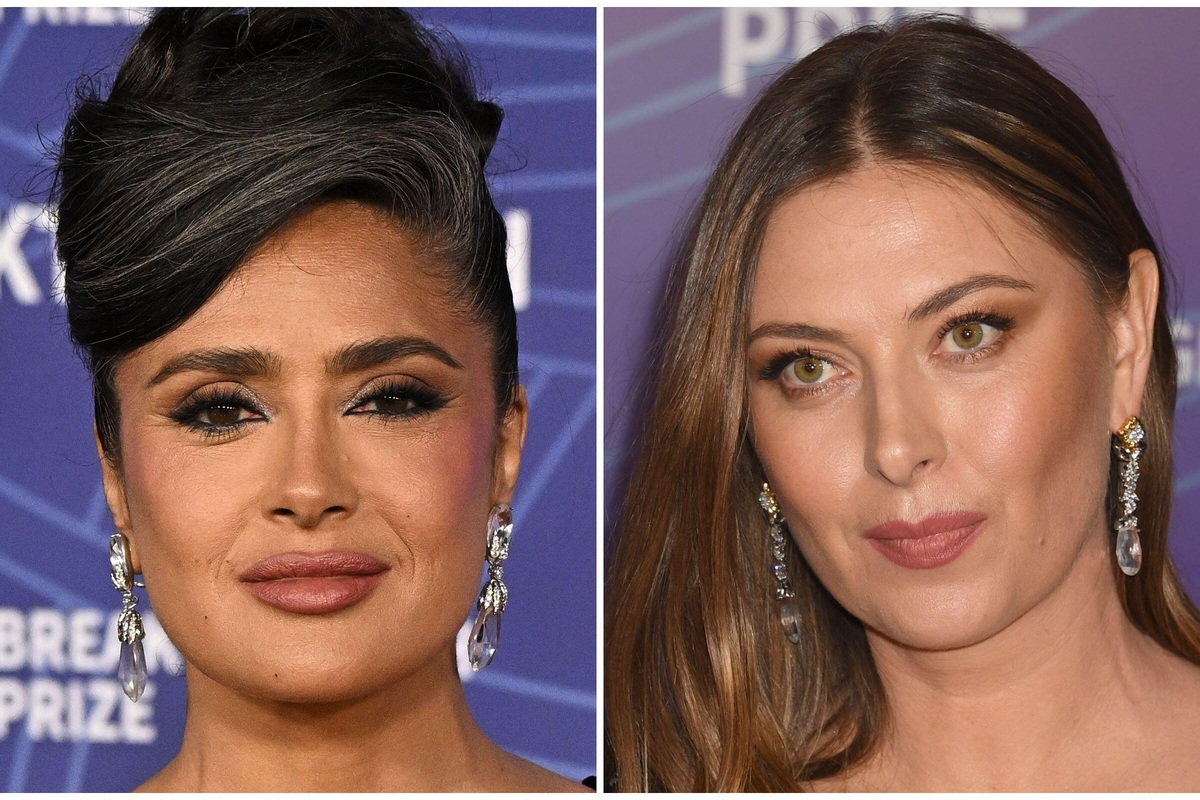     Сальма Хайек и Мария Шарапова в полупрозрачных платьях с декольте появились на премии