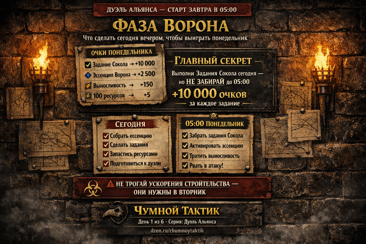 Один приём с Заданиями Сокола даёт 50 000+ очков в первые секунды после обновления. Большинство об этом не знает.