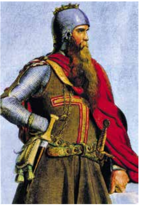 Фридрих I Барбаросса. Гравюра на меди. Кристиан Зидентопф, 1847 г