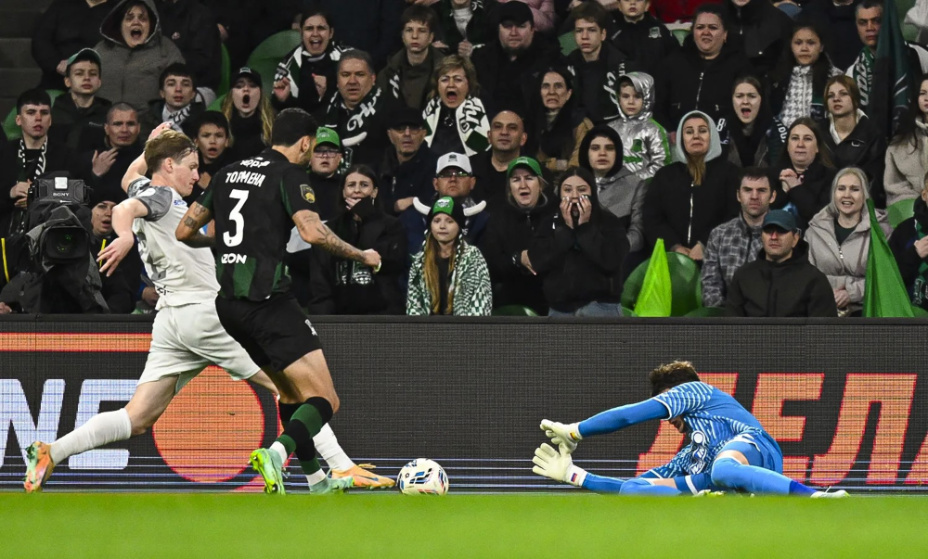    Агкацеву не удалось сохранить ворота "Краснодара". Фото: ФК "Краснодар"