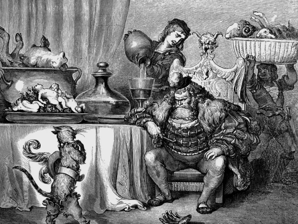 Поль Гюстав Доре - Иллюстрация к «Кот в сапогах», 1862