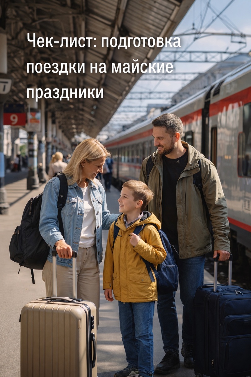 Чек-лист: подготовка поездки на майские праздники
