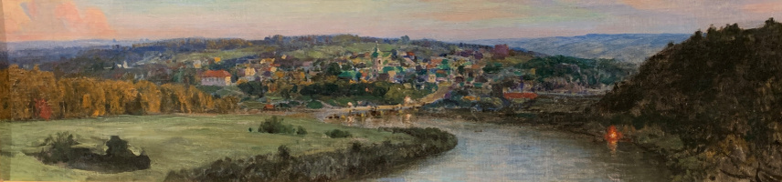 "Вид на Тарусу вечером" 1910г.