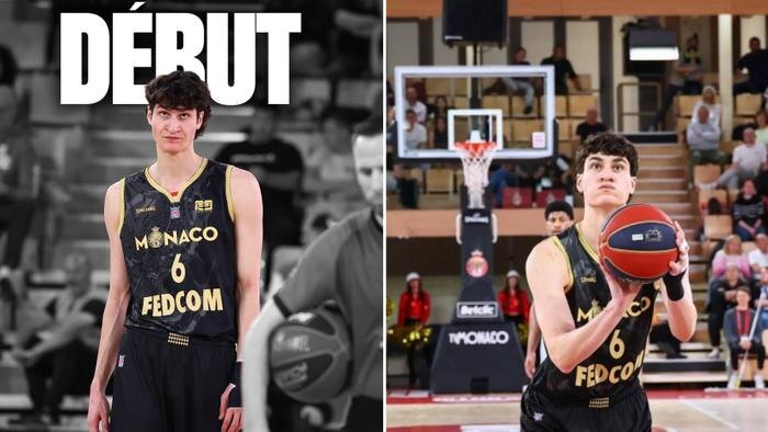 Максим Кличко до и во время дебюта в чемпионате Франции. Фото © Instagram (соцсеть запрещена в РФ; принадлежит корпорации Meta, которая признана в РФ экстремистской) / asmonaco_basket