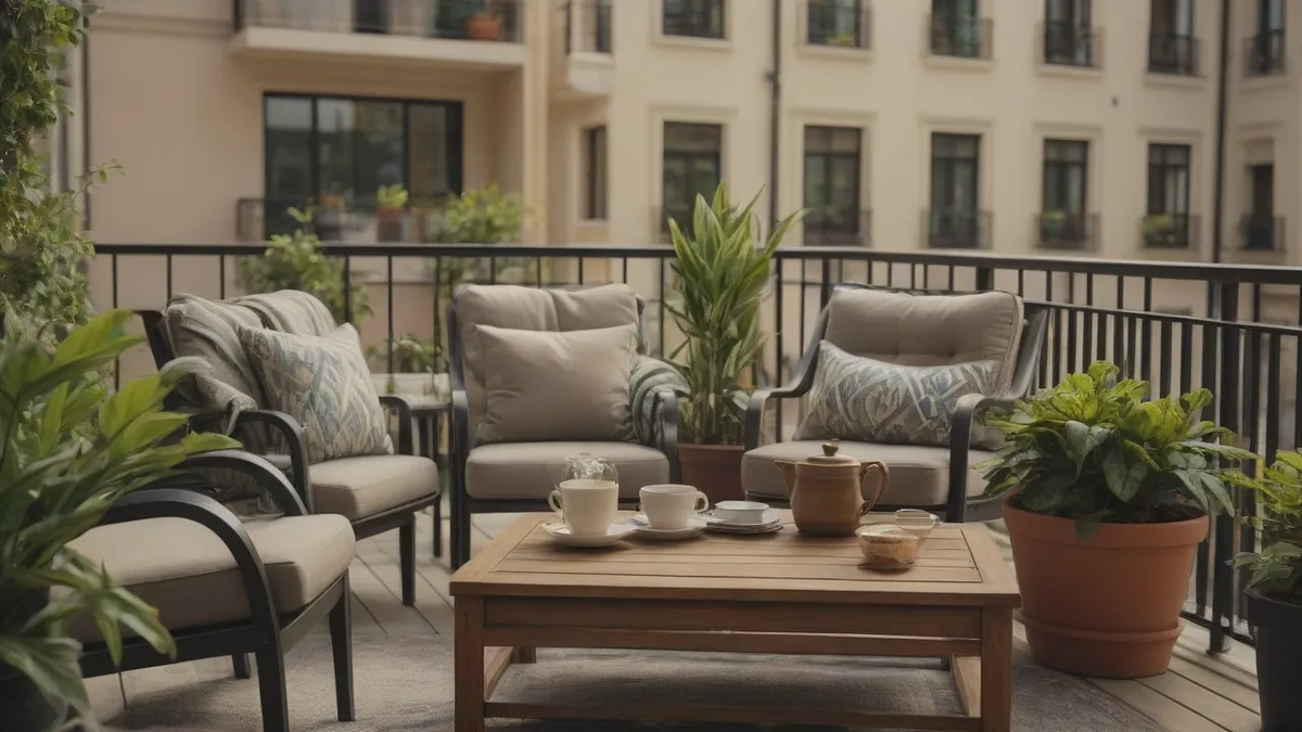 балкон как место для встреч с друзьями или семейных дней