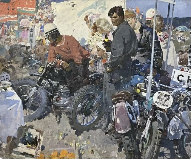 Глеб Савинов. «Мотогонки в Юкках». 1961