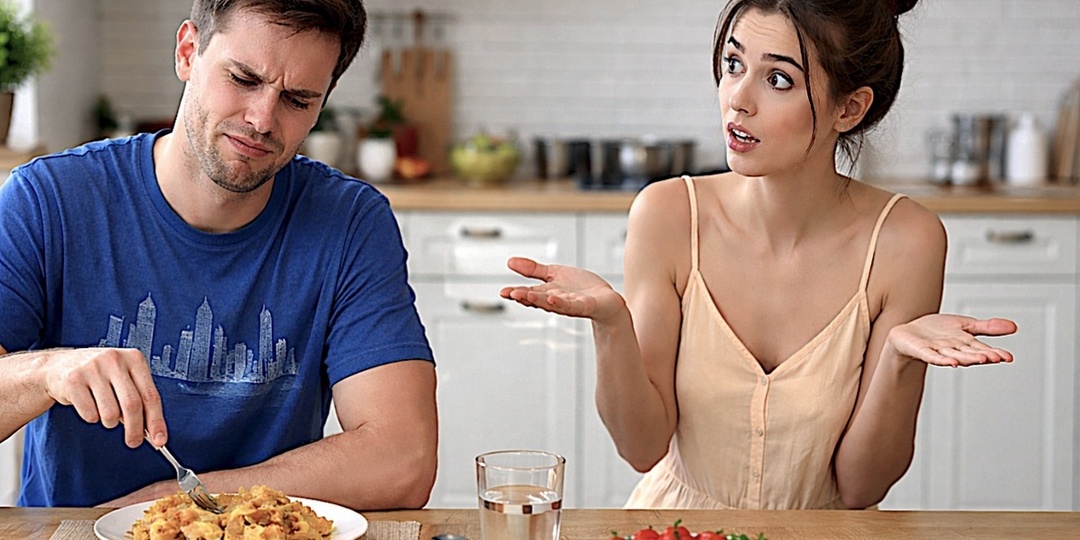 — А где нормальная еда с мясом? — возмущался муж на отсутствии мяса