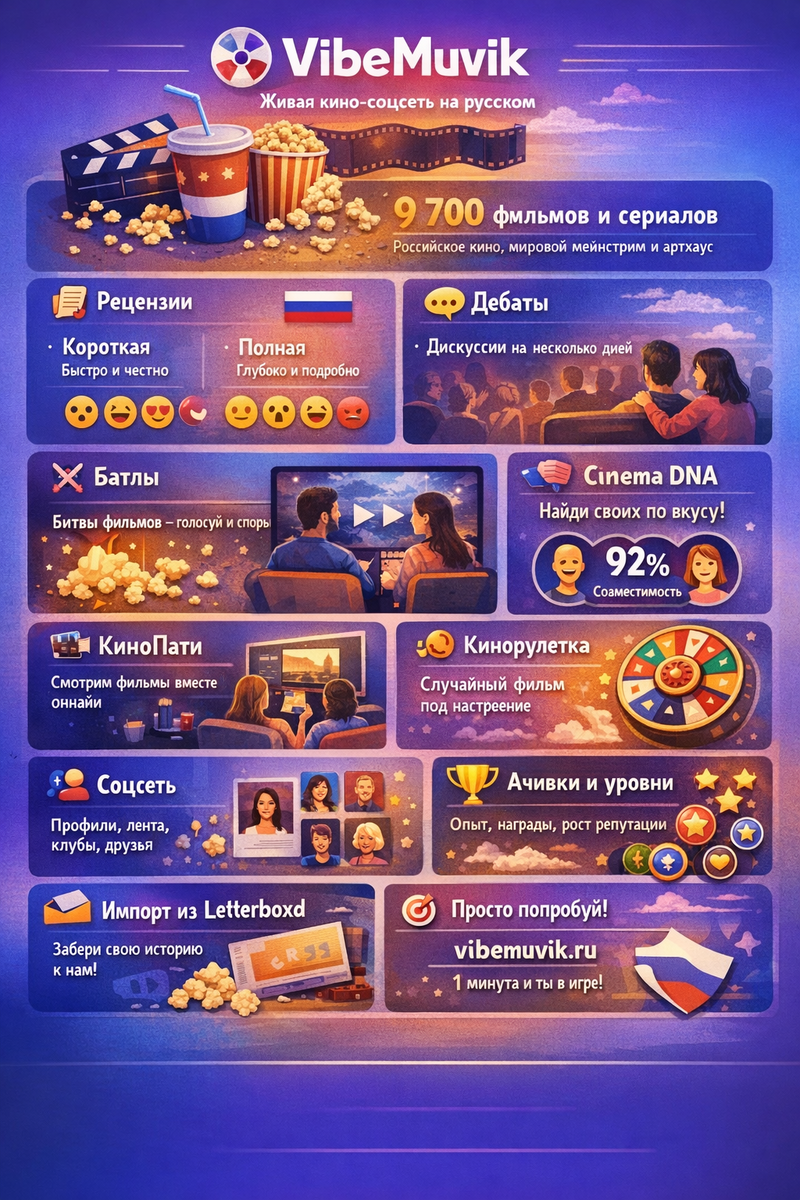 Кино-соцсеть, где не просто смотрят — спорят, пересматривают и вместе включают «тот самый» фильм