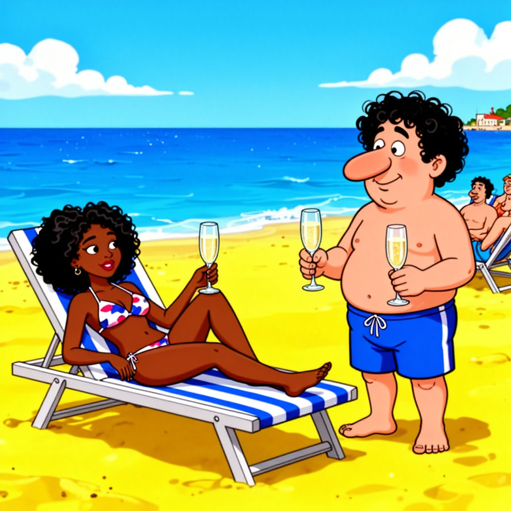 Иллюстрация ИИ - шампаского немного больше, чем в рассказе))