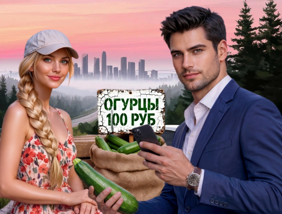 Иллюстрация из романа «Огурцы 100₽. Как я удачно пошутила»