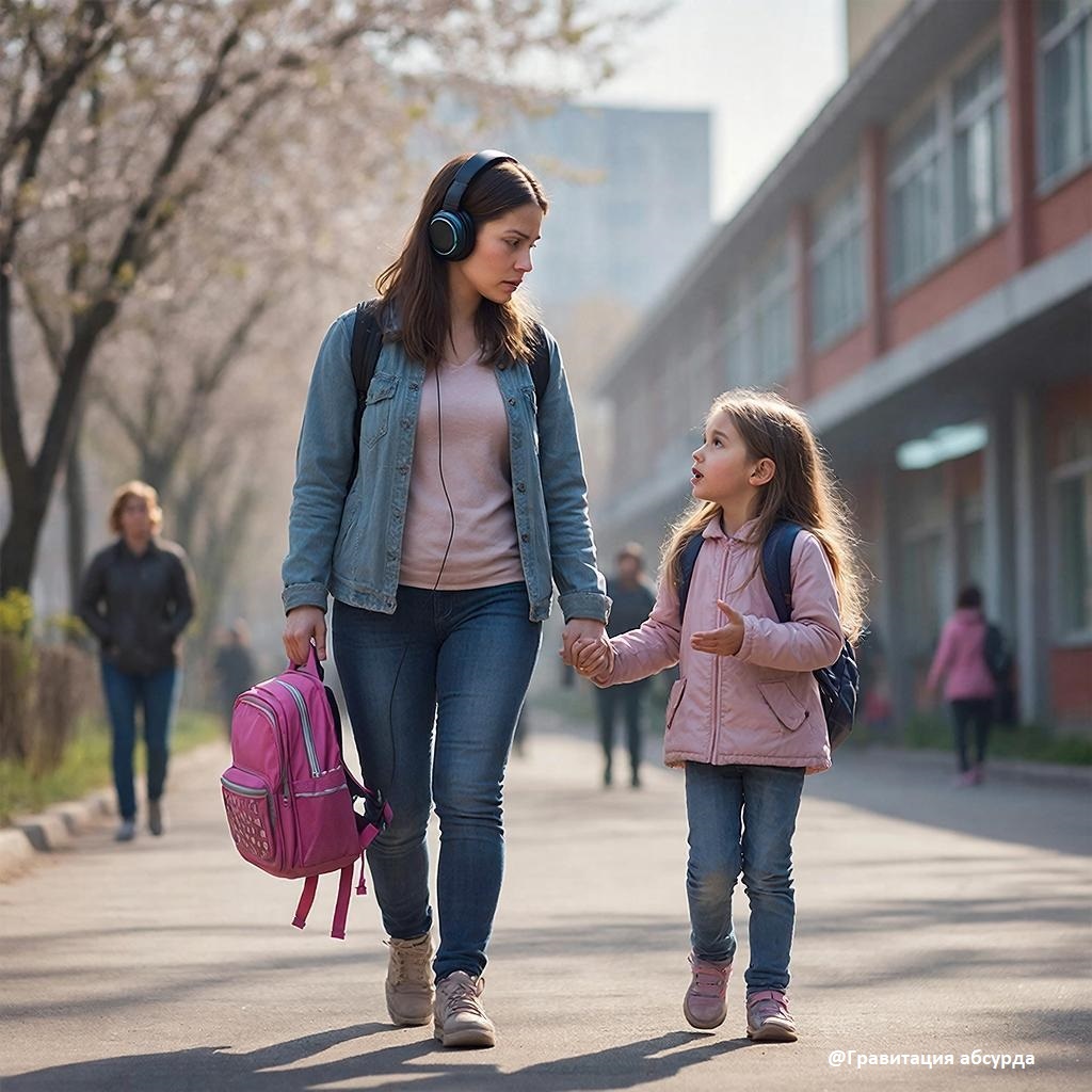 Отличный момент для общения… но мама уже в другом канале связи