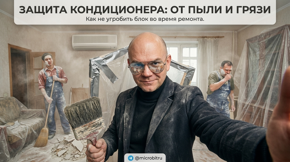    Вот как защитить кондиционер от грязи во время ремонта. as7