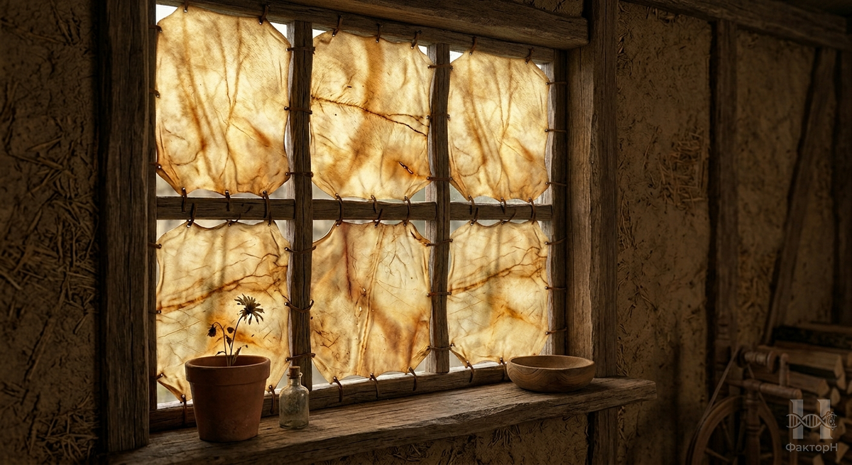 Мочевая мембрана коровы в качестве стекла