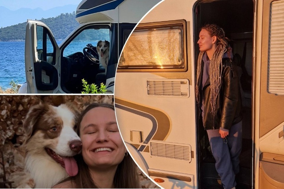    Катерина Довгаль путешествует с женихом и псом Марсом. Фото: предоставлено Катериной