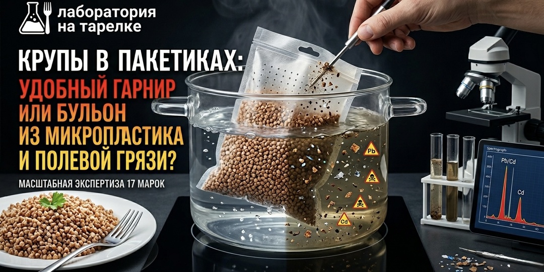Крупы в пакетиках для варки: Удобный гарнир или бульон из микропластика и полевой грязи? (Масштабная экспертиза 17 марок)