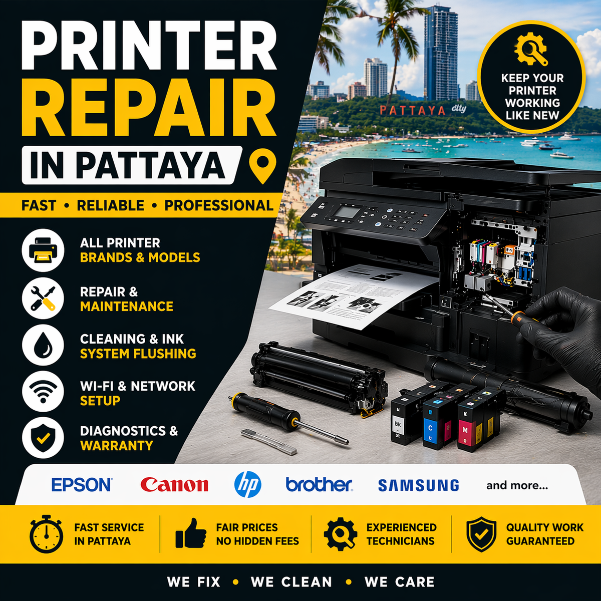 Ремонт принтера в Паттайе