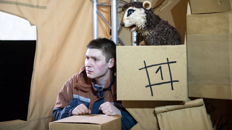     Репетиция «пещерного человека» в театре кукол Анна Зайкова