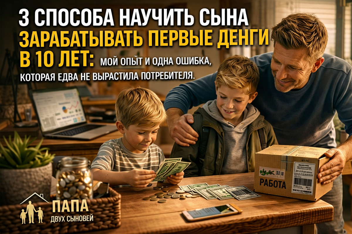 3 способа научить сына зарабатывать первые деньги в 10 лет: мой опыт и одна ошибка, которая едва не вырастила потребителя