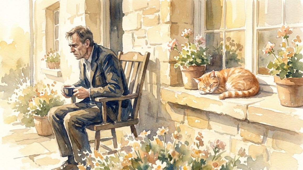 "Я не мог сидеть спокойно двенадцать минут. Кот спал уже два часа. Это было унизительно."