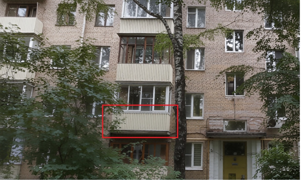 Пример внешней обшивки ограждения балкона, которую нельзя менять