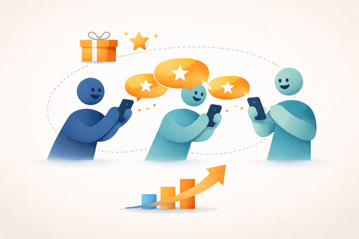 Реферальная программа для бизнеса — это когда довольный клиент приводит друга, друг приводит ещё одного, и цепочка работает сама: без рекламного бюджета, без холодных звонков, на автоматеРеферальная программа для бизнеса — это когда довольный клиент приводит друга, друг приводит ещё одного, и цепочка работает сама: без рекламного бюджета, без холодных звонков, на автомате