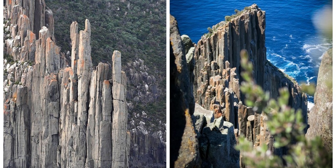 Тасманский каменный орган, созданный приливом