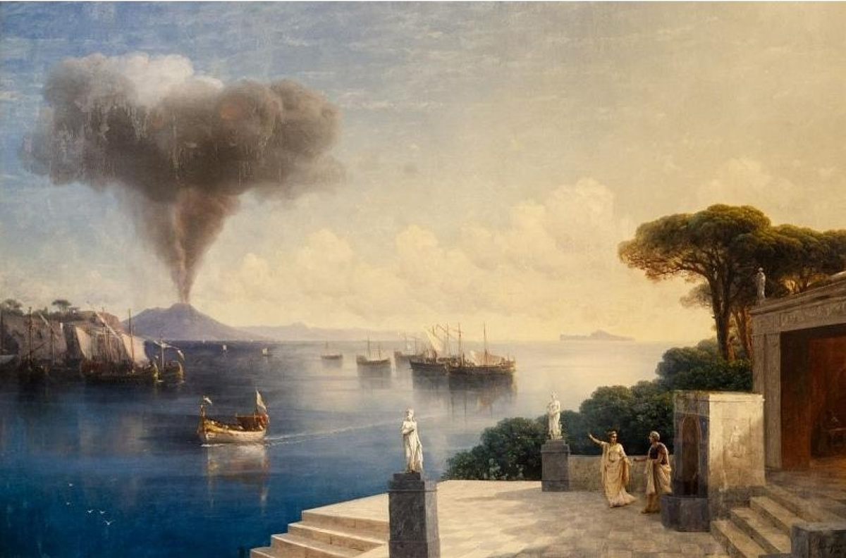 Иван Константинович Айвазовский «Вид на Визувий за день до извержения вулкана» (1885)