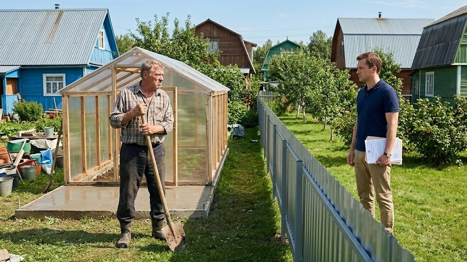 Теплица раздора: Как дядя Коля перенес забор и забыл про совесть