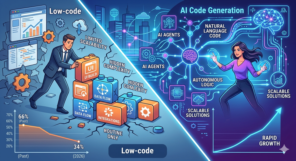 Закат Low-code: Почему ИИ вытесняет визуальное программирование