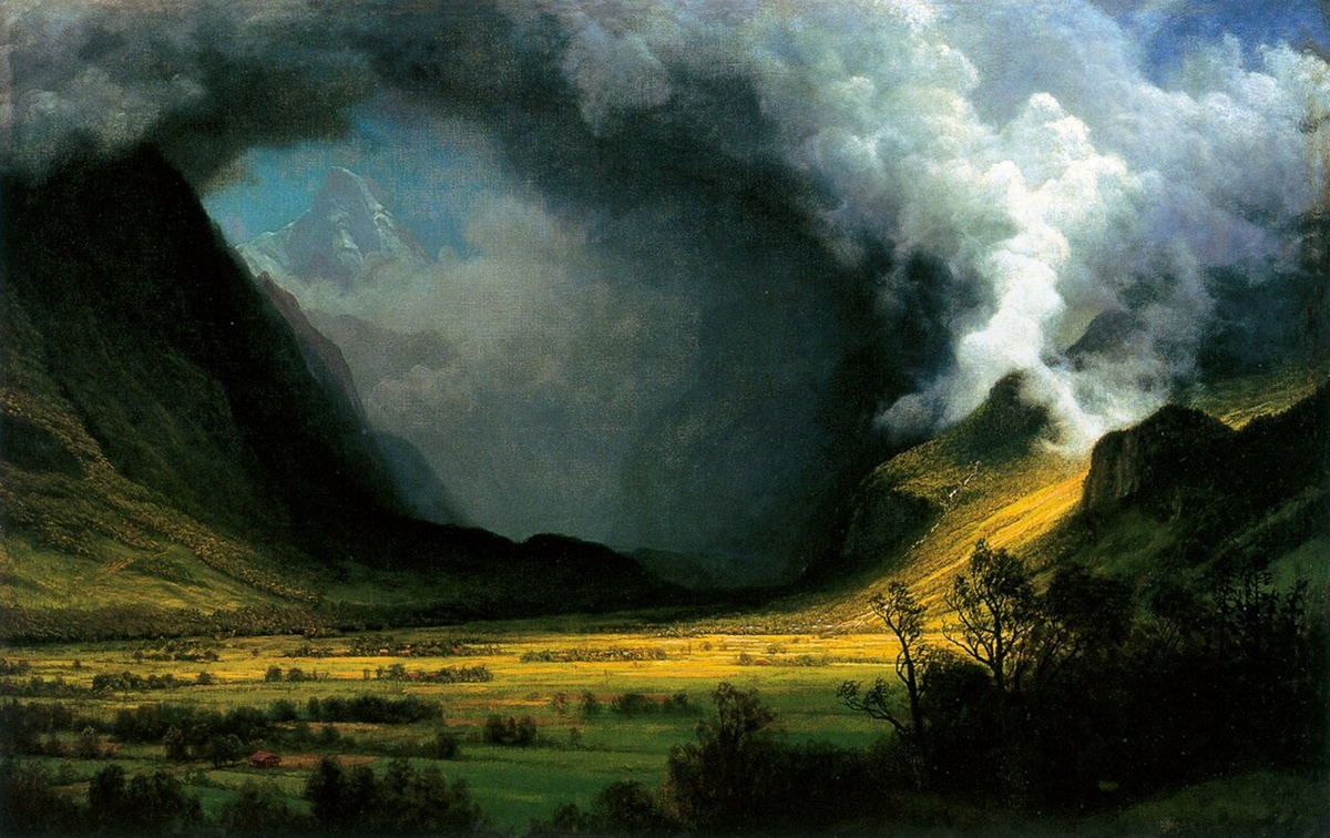 Альберт Бирштадт. Буря в горах,1866 год