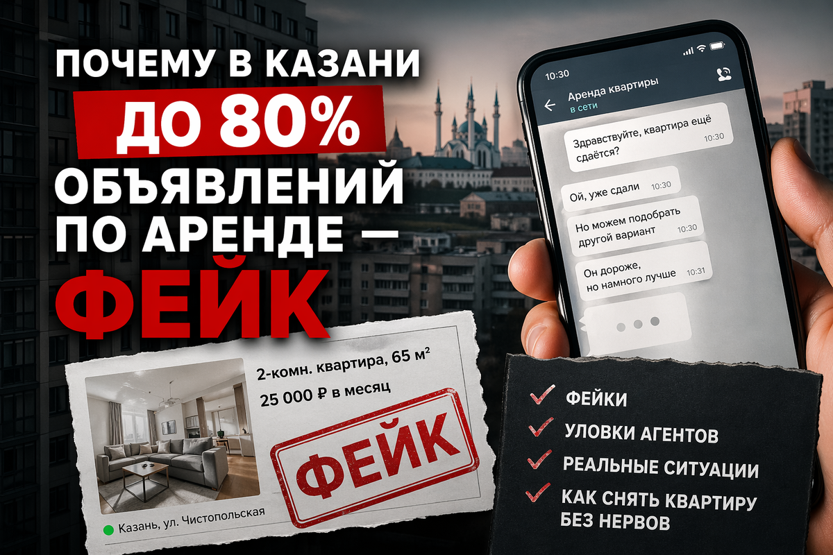 Почему в Казани до 80% объявлений по аренде — фейк