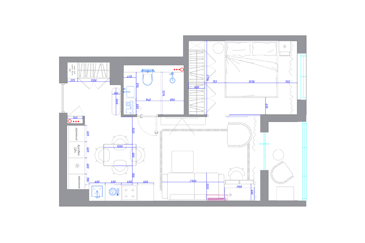 Планировочное решение и расстановка мебели