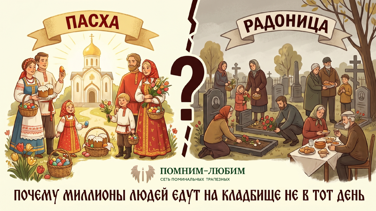 Пасха или Радоница: почему миллионы людей едут на кладбище не в тот день