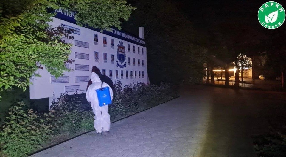    Идет обработка. Фото: t.me/parkiskvery