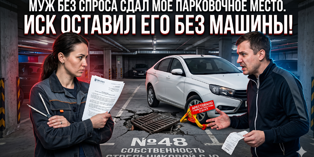 Муж без спроса сдал моё парковочное место. Иск от управляющей компании оставил его без машины