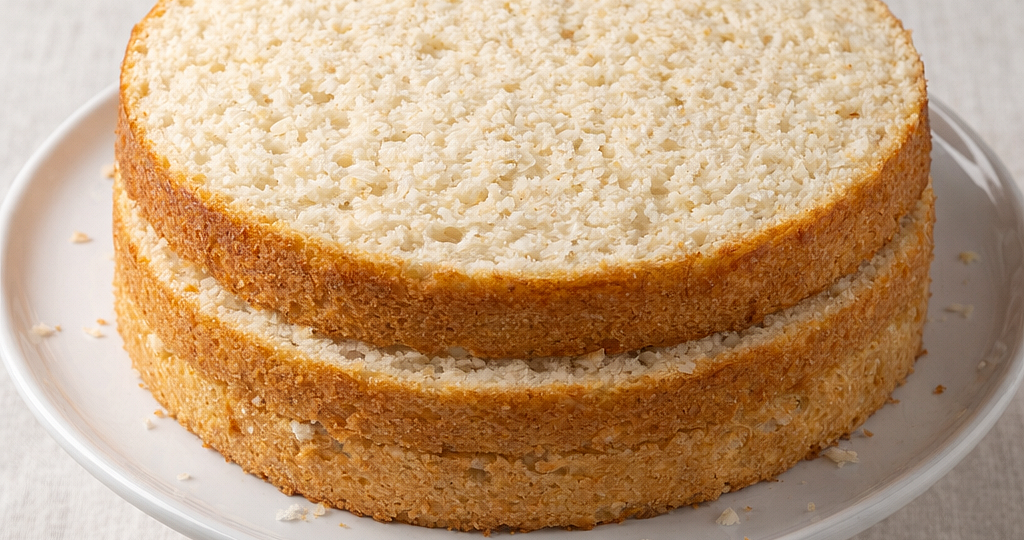 Низкоуглеводный Кокосовый бисквит для пп торта без глютена и сахара