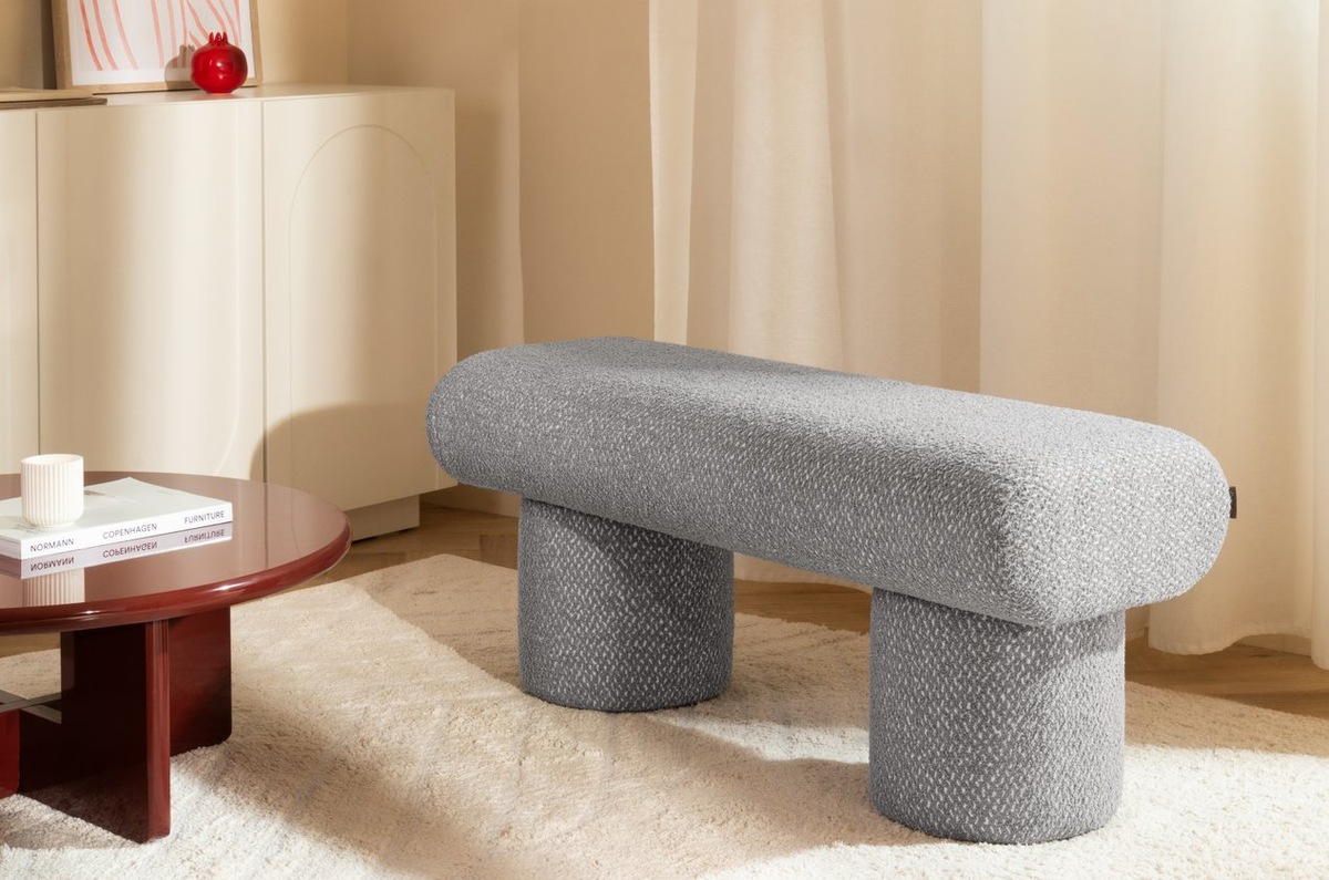 Банкетка Плум Букле Серый