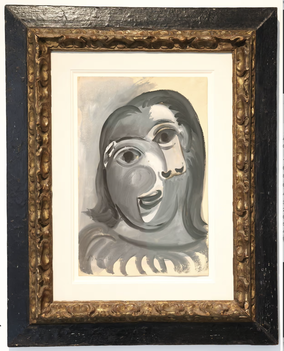 Пабло Пикассо «Голова женщины» (Tête de Femme), 1941,  бумага, гуашь  1941 году. Фото: Бенуа Тессье/Reuters